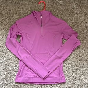 Luluemon Pink Hooded 1/4 zip (size 2)